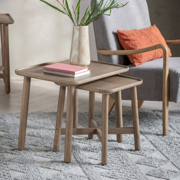 Gallery Kingham Grey Oak Nest of Tables